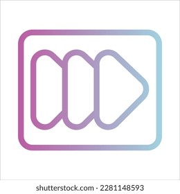 OutLine Gradient Icon Logo-Illustration Vektor Isolate, Netzwerk- und Technologie-Symbol - Set.Geeignet für Webdesign,Logo,App