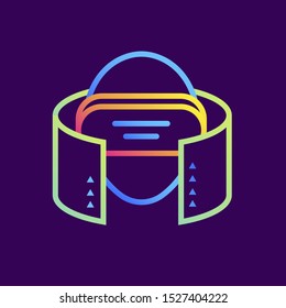 Outline gradient icon Virtual reality. Virtual and augmented reality gadgets. Suitable for presentation, mobile apps, website, interfaces and print