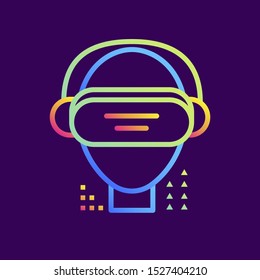 Outline gradient icon VR glasses. Virtual and augmented reality gadgets. Suitable for presentation, mobile apps, website, interfaces and print
