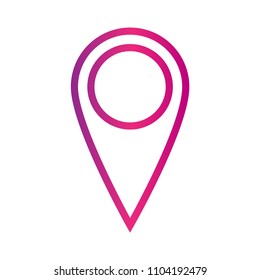 outline gradient location pin icon vector 