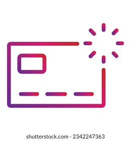 outline gradient payment icon isolated on white background