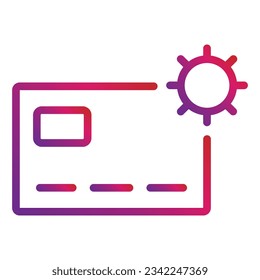 outline gradient payment icon isolated on white background