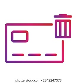 outline gradient payment icon isolated on white background