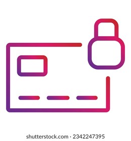 icono de pago de degradado de esquema aislado en fondo blanco
