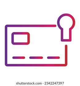 outline gradient payment icon isolated on white background
