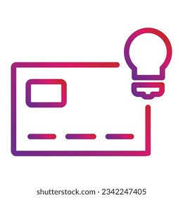 outline gradient payment icon isolated on white background