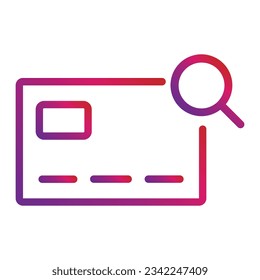 icono de pago de degradado de esquema aislado en fondo blanco