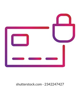icono de pago de degradado de esquema aislado en fondo blanco