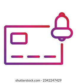 icono de pago de degradado de esquema aislado en fondo blanco