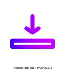 Outline gradient style direct download icon ready to use. Suitable for websites, applications, infographic elements, patterns, ads, and many more. The icon is editable and resize able.
