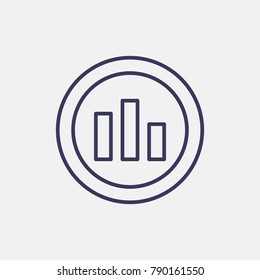 Outline graph icon illustration isolated vector sign symbol