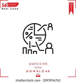 Outline graph Icon. graph icon vector isolated on white background. Graphic design, material-design, Best sellers 2022 icons, mobile application, UI UX design, EPS 10 format vector