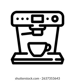 Outline Graphic of Coffee Machine Brewing a Single Serve Beverage