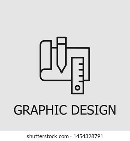 Outline graphic design vector icon. Graphic design illustration for web, mobile apps, design. Graphic design vector symbol.