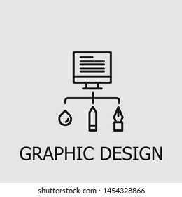 Outline graphic design vector icon. Graphic design illustration for web, mobile apps, design. Graphic design vector symbol.