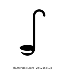 Outline Graphic Representation of a Long Handled Soup Spoon Tool