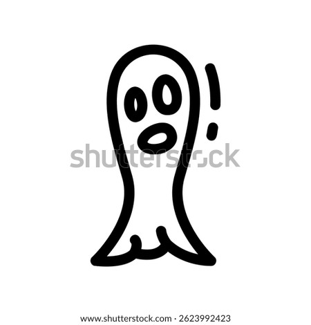 Outline graphic of a simple spectral apparition