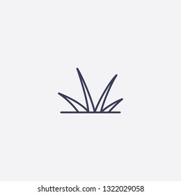 Outline grass icon illustration isolated vector sign symbol