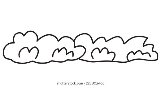 Outline grass vector. Green grass elements for design and decorate