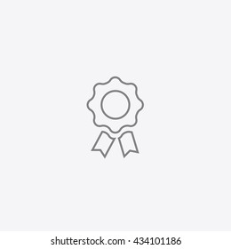 Outline gray achievement icon vector on white background