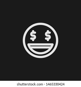 Outline greed vector icon. Greed illustration for web, mobile apps, design. Greed vector symbol.