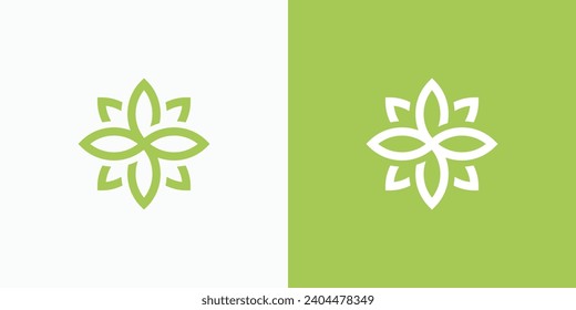 Diseño del logotipo de hoja verde