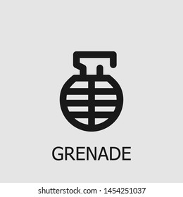 Outline grenade vector icon. Grenade illustration for web, mobile apps, design. Grenade vector symbol.