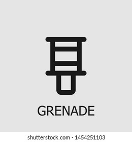 Outline grenade vector icon. Grenade illustration for web, mobile apps, design. Grenade vector symbol.