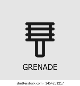 Outline grenade vector icon. Grenade illustration for web, mobile apps, design. Grenade vector symbol.