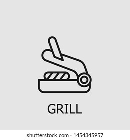 Outline grill vector icon. Grill illustration for web, mobile apps, design. Grill vector symbol.