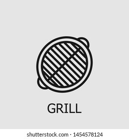 Outline grill vector icon. Grill illustration for web, mobile apps, design. Grill vector symbol.