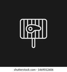 Outline grill vector icon. Grill illustration for web, mobile apps, design. Grill vector symbol.