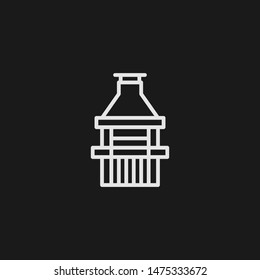 Outline grill vector icon. Grill illustration for web, mobile apps, design. Grill vector symbol.