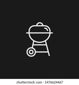 Outline grill vector icon. Grill illustration for web, mobile apps, design. Grill vector symbol.
