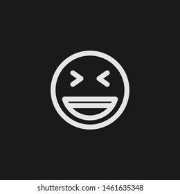Outline grinning vector icon. Grinning illustration for web, mobile apps, design. Grinning vector symbol.