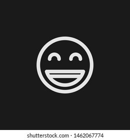 Outline grinning vector icon. Grinning illustration for web, mobile apps, design. Grinning vector symbol.