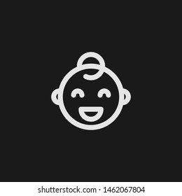 Outline grinning vector icon. Grinning illustration for web, mobile apps, design. Grinning vector symbol.