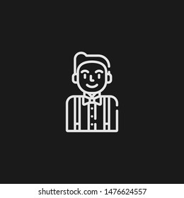 Outline groom vector icon. Groom illustration for web, mobile apps, design. Groom vector symbol.