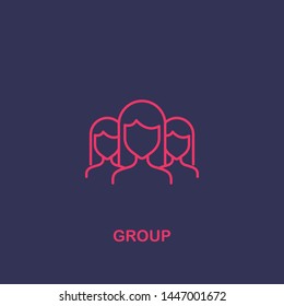 Outline group icon.group vector illustration. Symbol for web and mobile