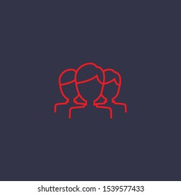 Outline group  icon.group  vector illustration. Symbol for web and mobile