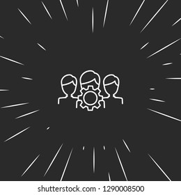 Outline group setting icon illustration isolated vector sign symbol