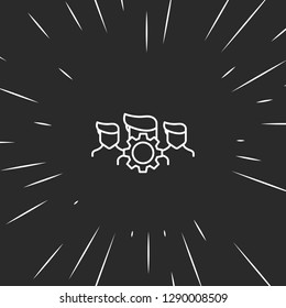 Outline group setting icon illustration isolated vector sign symbol