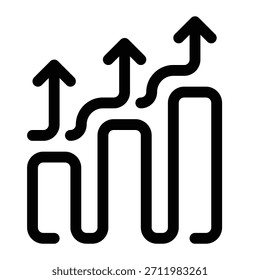 Gliedern Sie das Wachstumshoroskop-Symbol für Steigerung, Anstieg und Fortschritt.