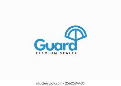 outline guard premium sealer symbol icon logo vector design template. modern shield sealant symbol logo design vector ideas isolated on white background