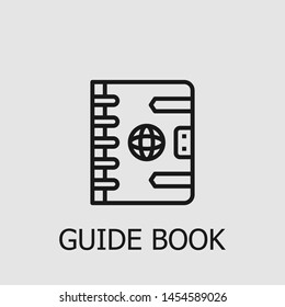 Outline guide book vector icon. Guide book illustration for web, mobile apps, design. Guide book vector symbol.