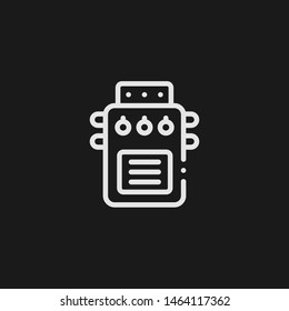 Outline guitar pedal vector icon. Guitar pedal illustration for web, mobile apps, design. Guitar pedal vector symbol.