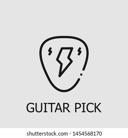 Outline guitar pick vector icon. Guitar pick illustration for web, mobile apps, design. Guitar pick vector symbol.