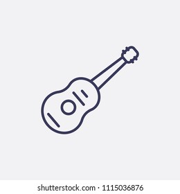 Outline guitat icon illustration,vector music sign symbol