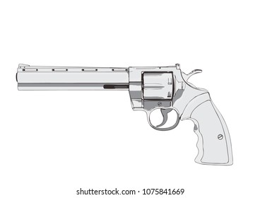 outline of a gun vector