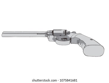 outline of a gun vector